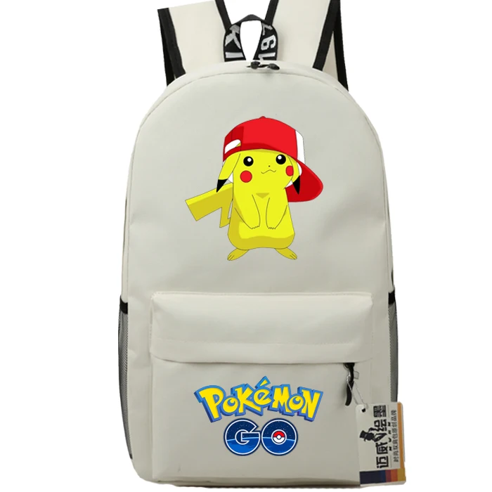 Игровой рюкзак с аниме Pokemon Go парусиновый Пикачу для мальчиков и девочек