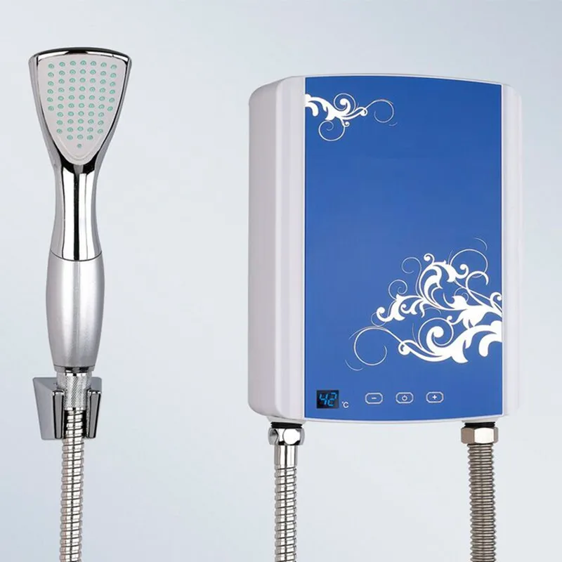 5000W Electric instantaneous water heater shower for Bathroom Kitchen sink faucet instant hot Heating LCD touch digital display