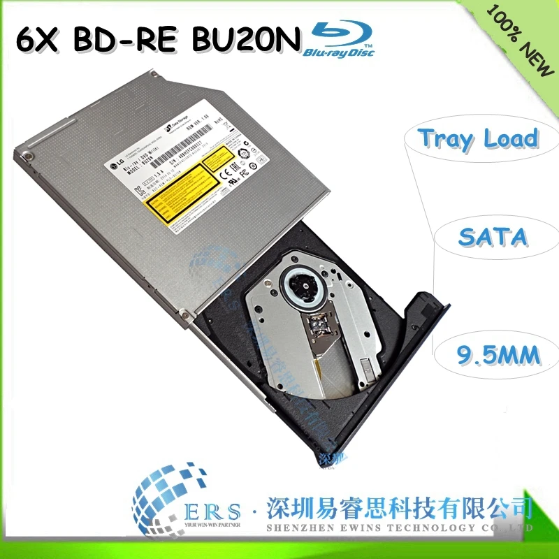 Brand New Super Slim 9.5mm Tray Loading Internal SATA Laptop Bluray DVD