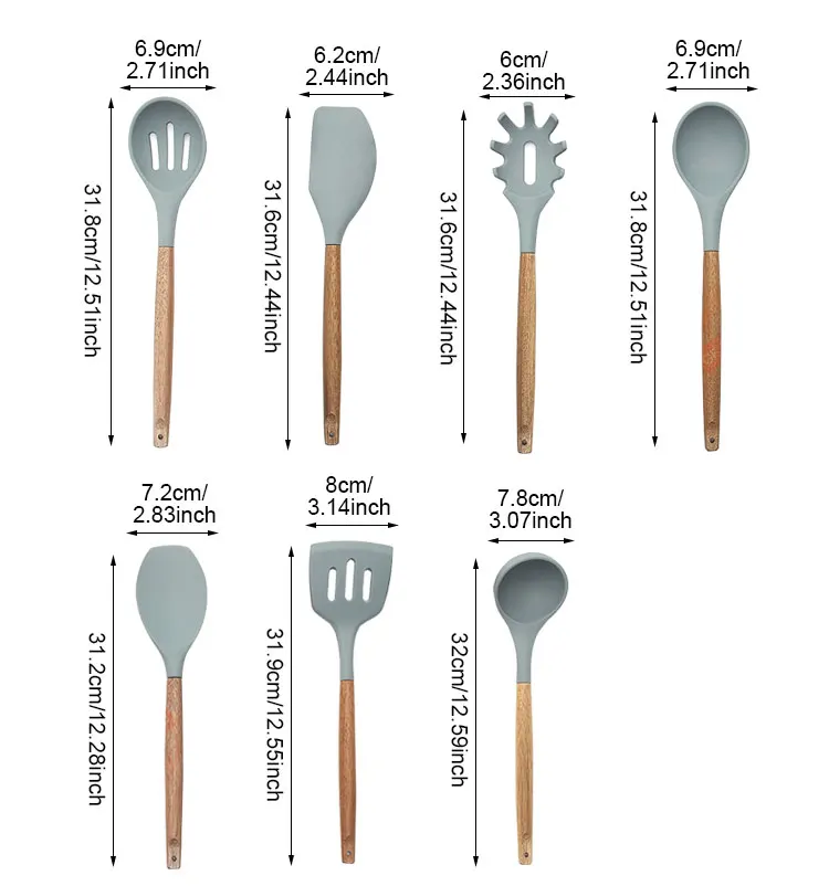 Силиконовые набор кухонной утвари шпатель термостойкие суп ложка антипригарное специальное кухонная лопатка кухонные инструменты