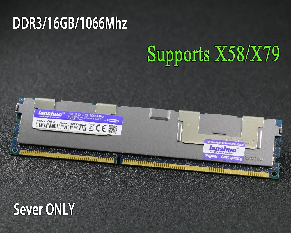 

Original chipset 16GB DDR3 1333MHz 1600MHz 16G 1333 1600 radiator REG ECC server memory RAM 100% normal work 32GB 16GB 32G 16G
