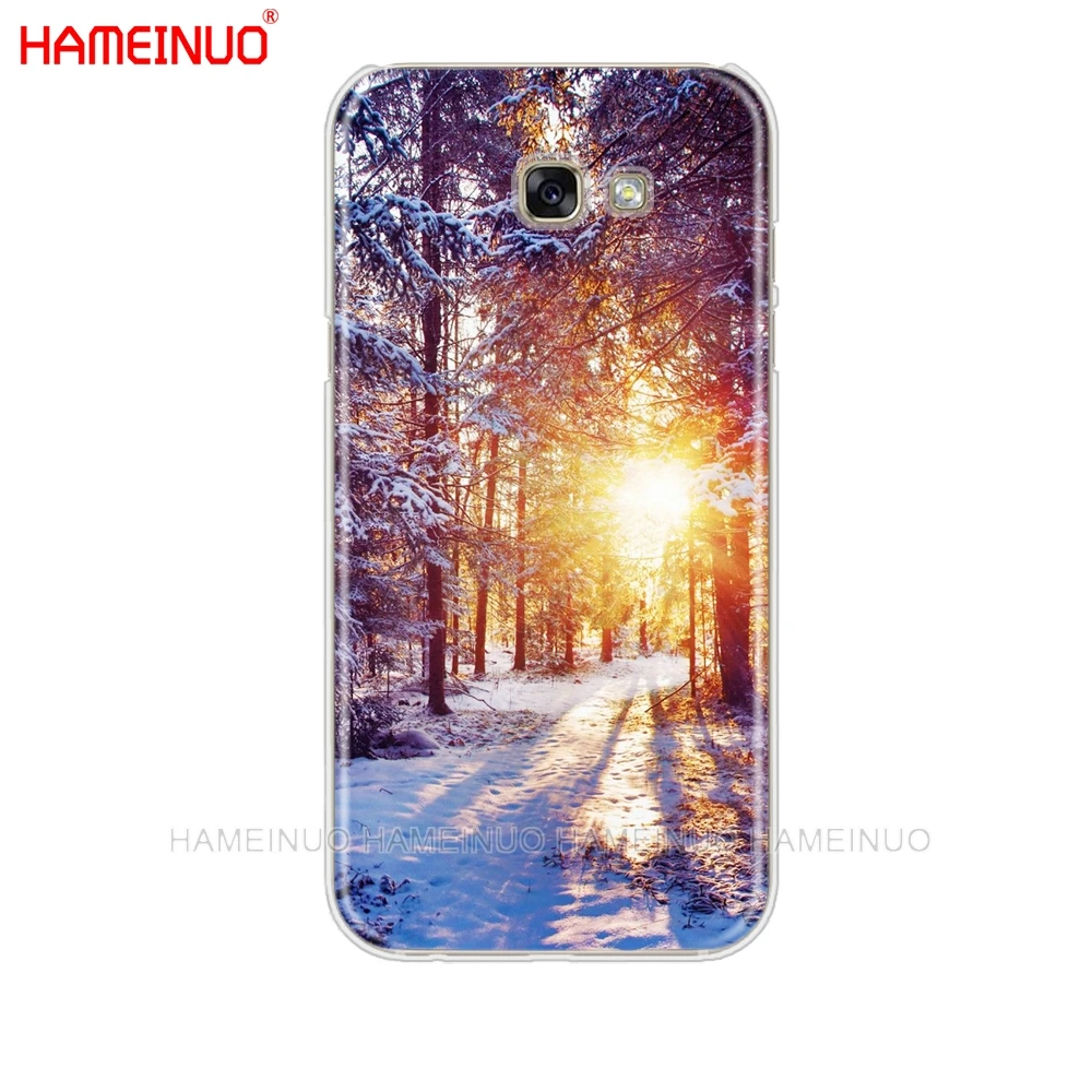 HAMEINUO пейзаж зима снег чехол для мобильного телефона для Samsung Galaxy A3 A310 A5 A510 A7 A8 A9 - Цвет: 43520