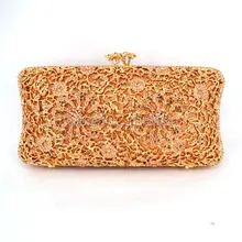 Последним шампанское бриллиантами и золотистой фурнитурой клатч цветок вечерняя сумочка; BS010 бриллиантами Сумки Для Женщин Люкс партия Кошелек 616