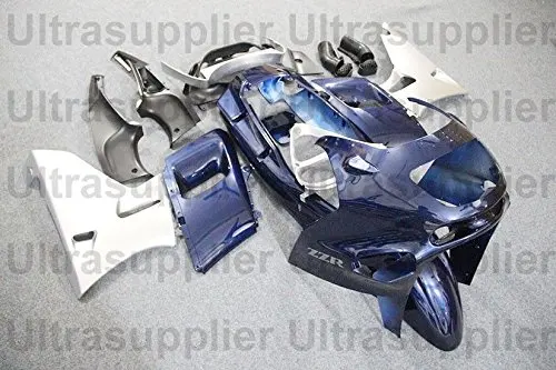 

Blue w/ Silver Fairing Injection for 1993-2007 Kawasaki ZZR400 ZZR-400 2005 2004