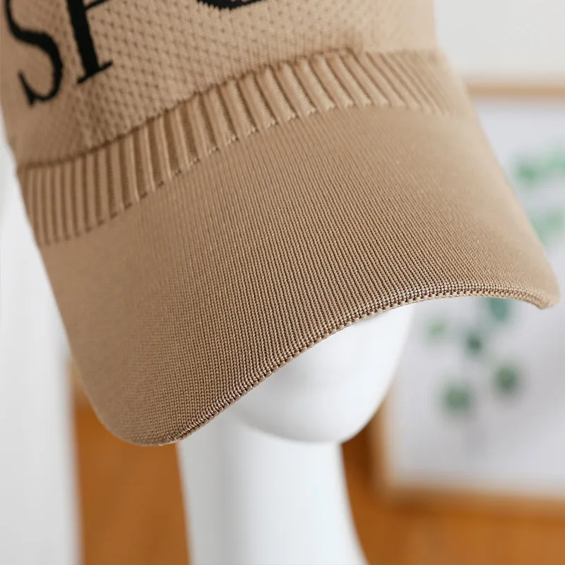 Летняя женская повседневная Гибкая вязаная кепка Snapbacks для взрослых Кепка гольфа