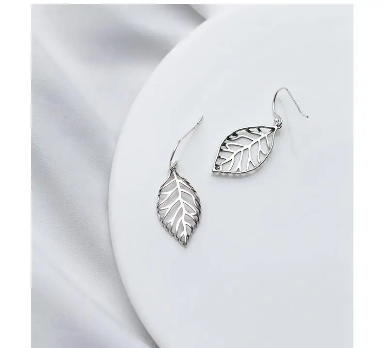 

Tree Shape Thai Earrings 100% 925 Sterling Silver Drop Earrings Silver Jewelry