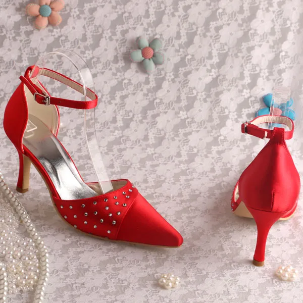 cerise wedding shoes