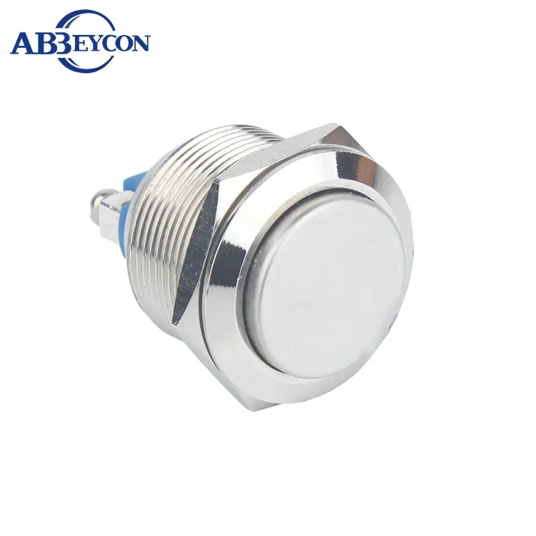 

Abbeycon 19mm Resetable Normally Open Momentary High Flush Head Silver Screw Terminal Metal Brass Push Button Momentary Switch