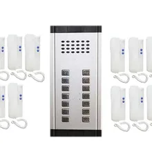 XinSiLu безопасности прямая Пресс ключ аудио дверной телефон для 14 квартир, 2-проводной аудио система внутренней связи