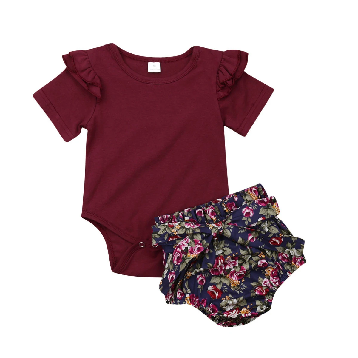 Летний костюм для детей от 0 до 24 месяцев, верхний комбинезон для маленьких девочек, комбинезон, одежда, штаны с цветочным принтом, комплект одежды
