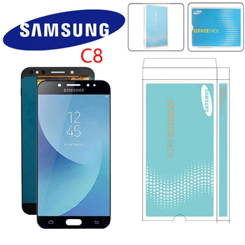 

Original 5.5" AMOLED Display For Samsung Galaxy C8 LCD C7100 C710F LCD With Touch Screen Digitizer Assembly Replacement Repair