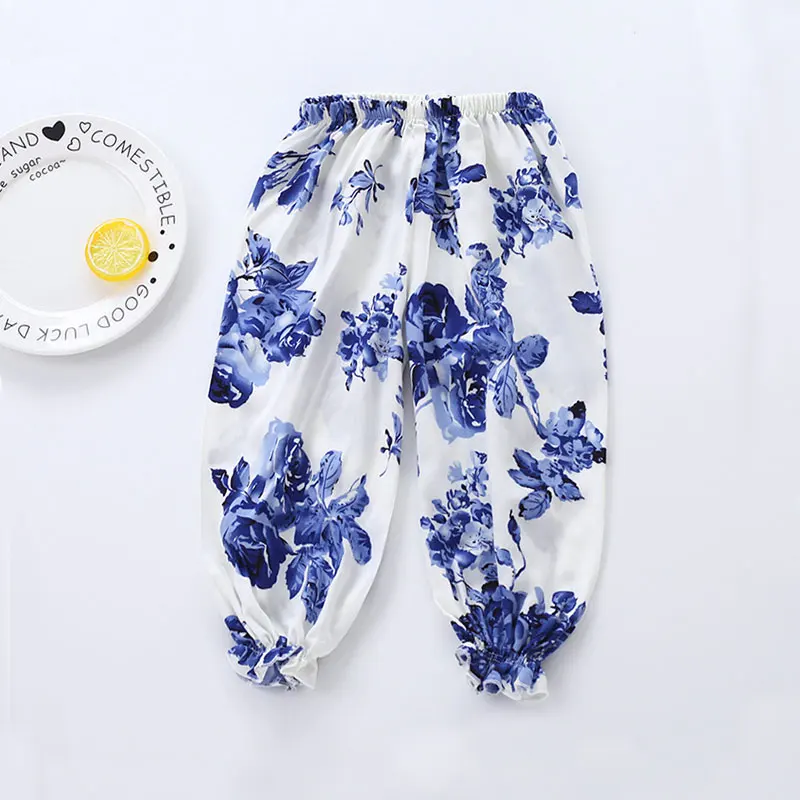 

Kids Children Girls Cotton Pants Trousers Sunflower Printed Casual Beach Bloomers New Spring Summer Harem Pant for 3-11Y Girls