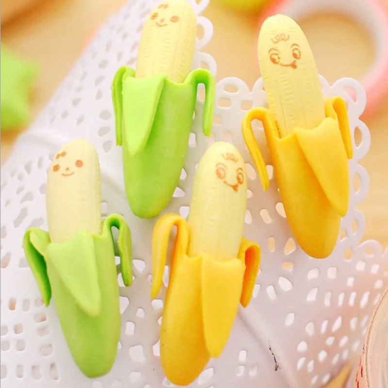 

Kawaii Cute Cute Banana Eraser Fruit Pencil Rubber Novelty For Kids School Supplies Student Office Stationery