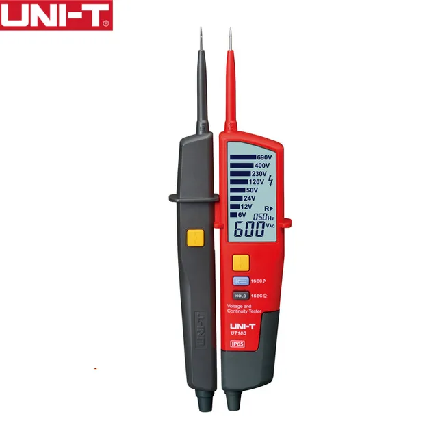Best Price UNI-T UT18D digital voltmeter  690V AC DC Voltage Meter metal Detector Waterproof Test Pen Full LCD Display RCD Test Auto Range