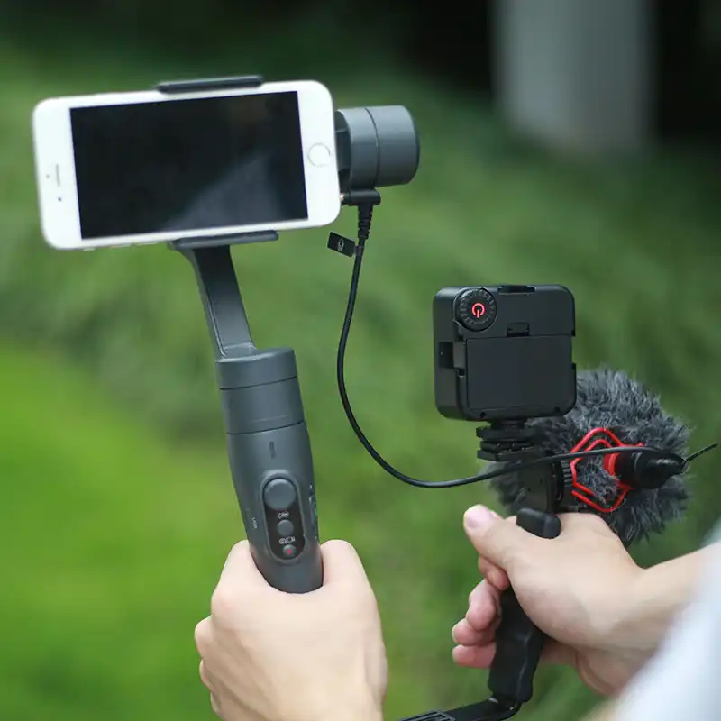 Микрофон Ручка L кронштейн с 2 крепления типа Горячий башмак для Zhiyun Smooth Q/ 3/Osmo