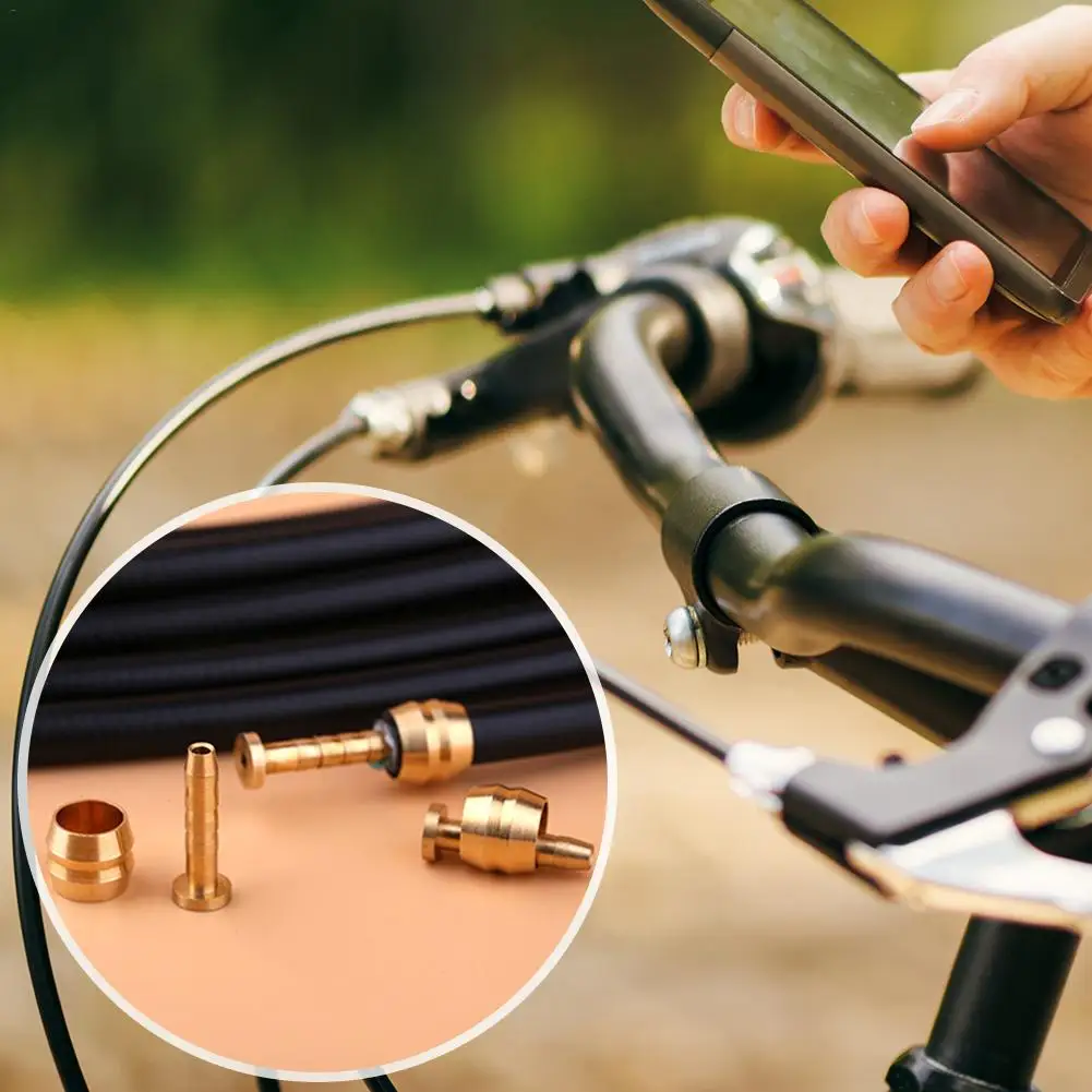 

4 Pairs MTB Bicycle Bike Cable Tips Crimps Cycling Brake Tubing Oil Derailleur Shift Cable End Caps Core Oil Needle Accessories