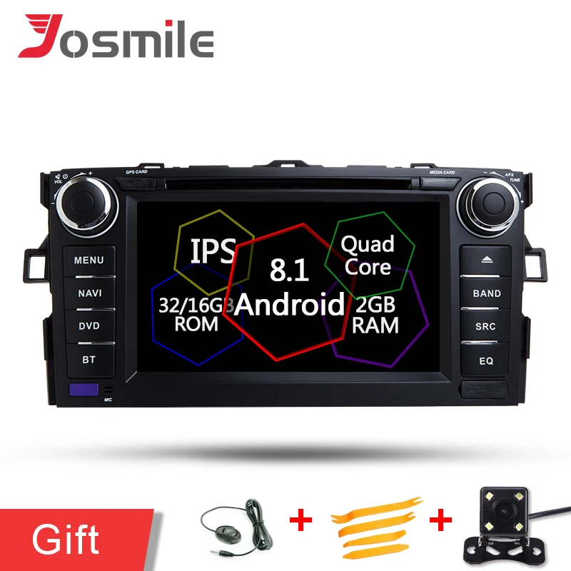 

Android 8.1 Car Audio Radio DVD Player For Toyota Auris hatchback Corolla Vehicle GPS Navigation Raido BT Wifi/4G MAP DAB+