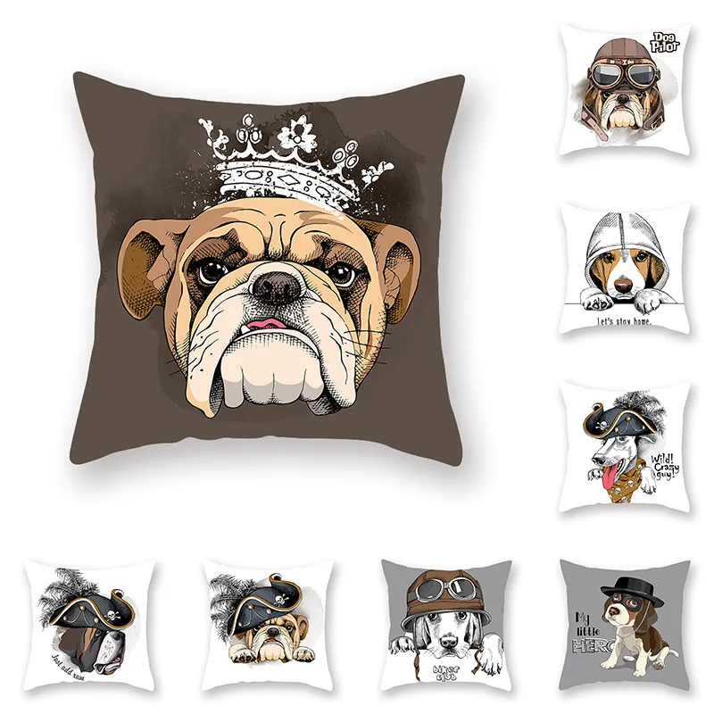 

Lovely Dog Cushion Cover Cat Pig Pattern Animal Pillowcases Sofa Seat Bed Living Room Decoration Sweet Home Accessories 45x45cm