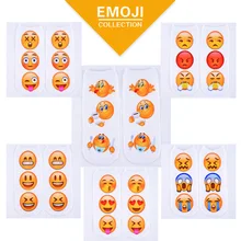 wholesale harajuku cartoon kawaii selling 3D print emoji socks women Funny sokken chaussettes femme calzini calcetines hombre