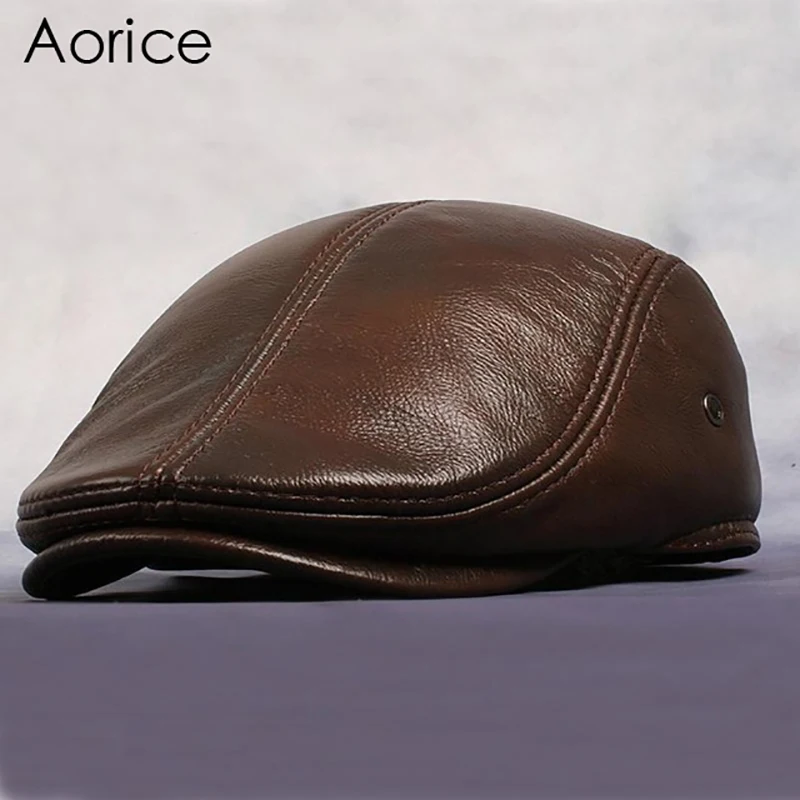 leather golf hat