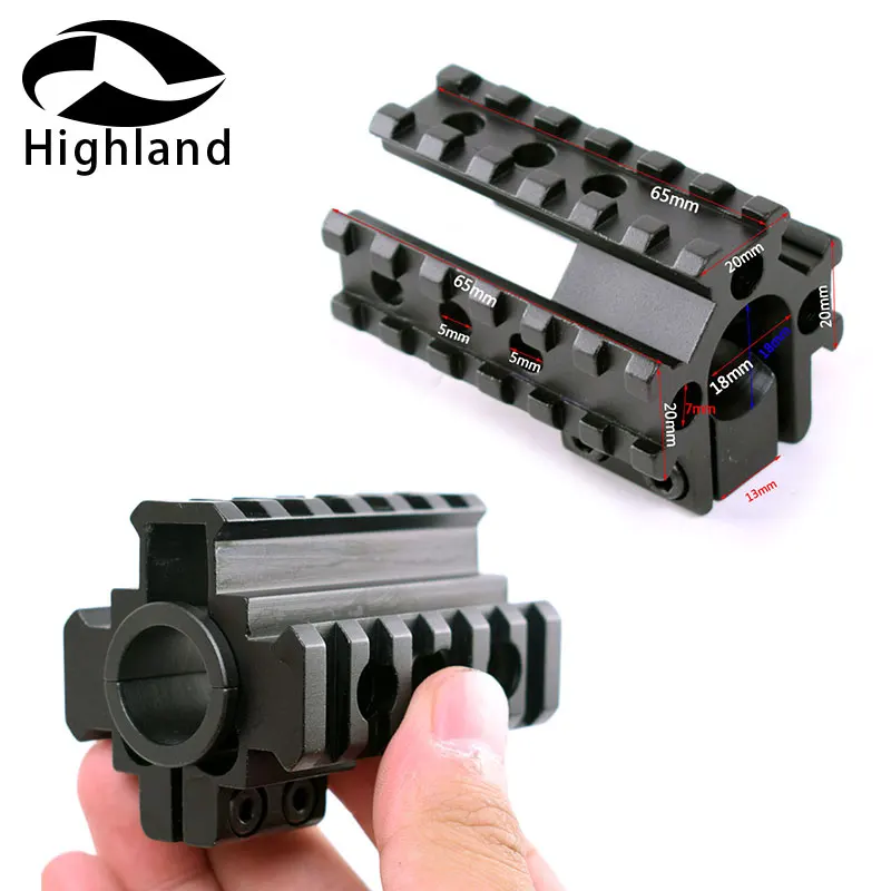

Hunting Accessories 5.56 .223 Universal AR-15 M4 M16 Rifle Gun Barrel Triple Picatinny Rails Mount Metal Clamp