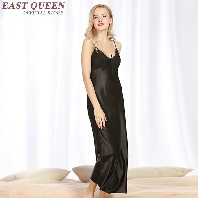 Buy Long satin nightgown women long silk nightgowns KK1351 H from Reliable silk