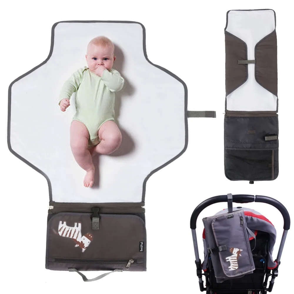 Baby Diaper Changing Mat Nappy Changing Pad Bag With Storage