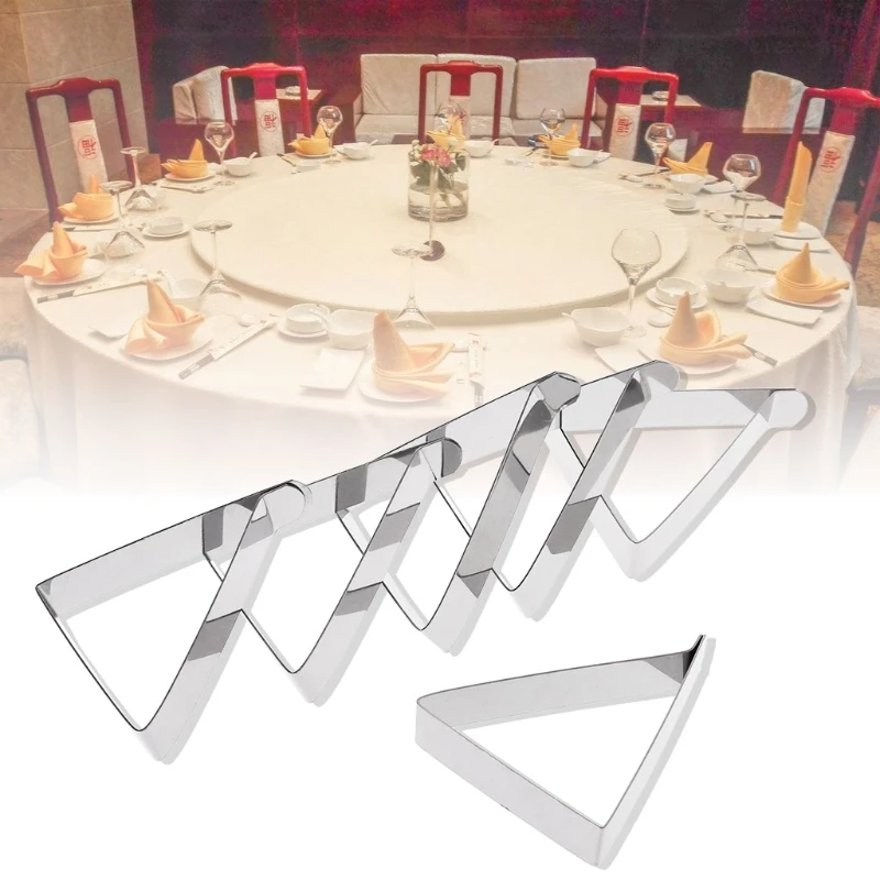 

6Pcs Tablecloth Clip Stainless Steel Table Cover Clamp Holder Home Wedding Party simply pinch table cover 2019