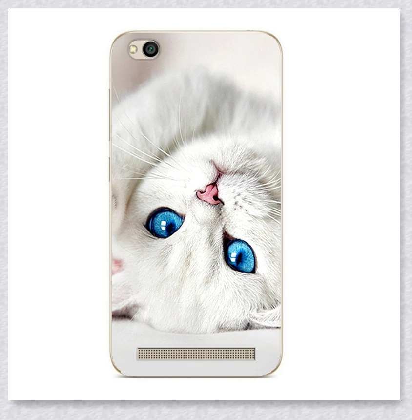 Роскошные Чехлы для Xiaomi Redmi 5a, мягкий силиконовый термополиуретановый чехол с изображением кота, тонкая задняя крышка для Xiomi Redmi 5 a Redmi5A, чехол для телефона - Цвет: white cat