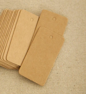 

50pcs/lot 5.4*2.8cm Vintage cowhide paper rectangular gift tags/bookmarks/message word card/antique kraft paper crafts decor