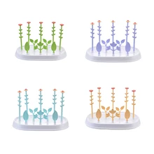 Новые портативные многофункциональные съемные бутылочки для кормления с цветочным деревом, сушилка для молока, держатель для сосок