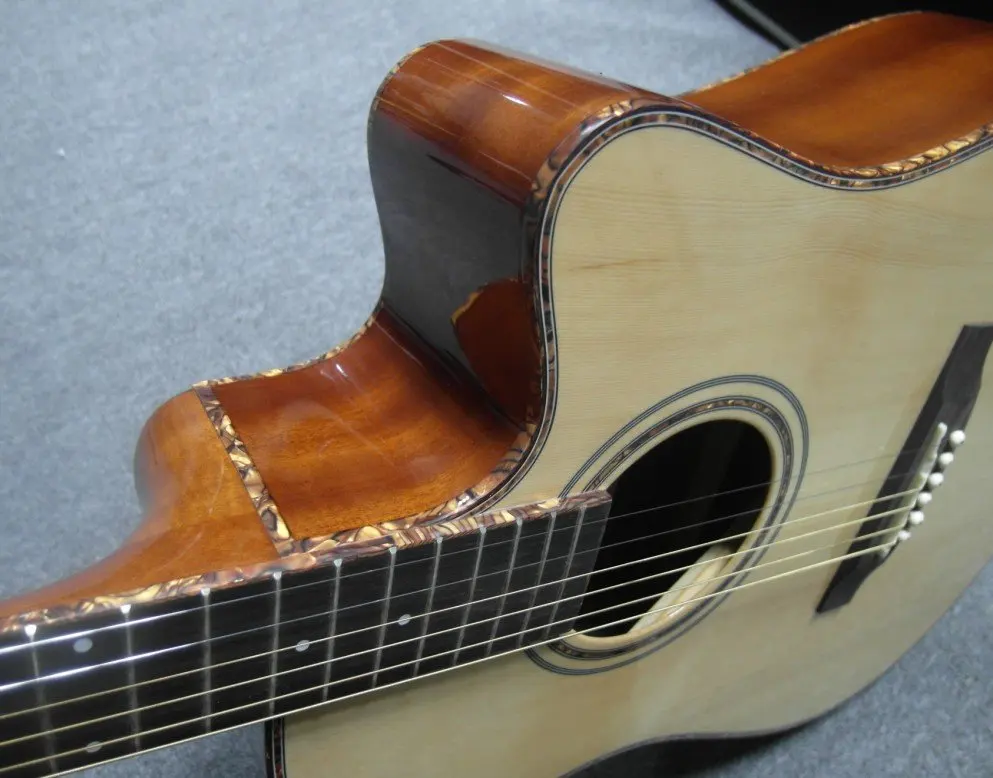 Compra verde guitarra acústica online al por mayor de