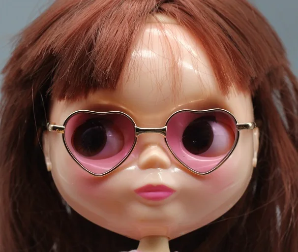 8,3 см модные очки в форме сердца для ICY BJD Blyth Doll Eyes солнцезащитные очки 18 дюймов 45 см аксессуары для девочек куклы
