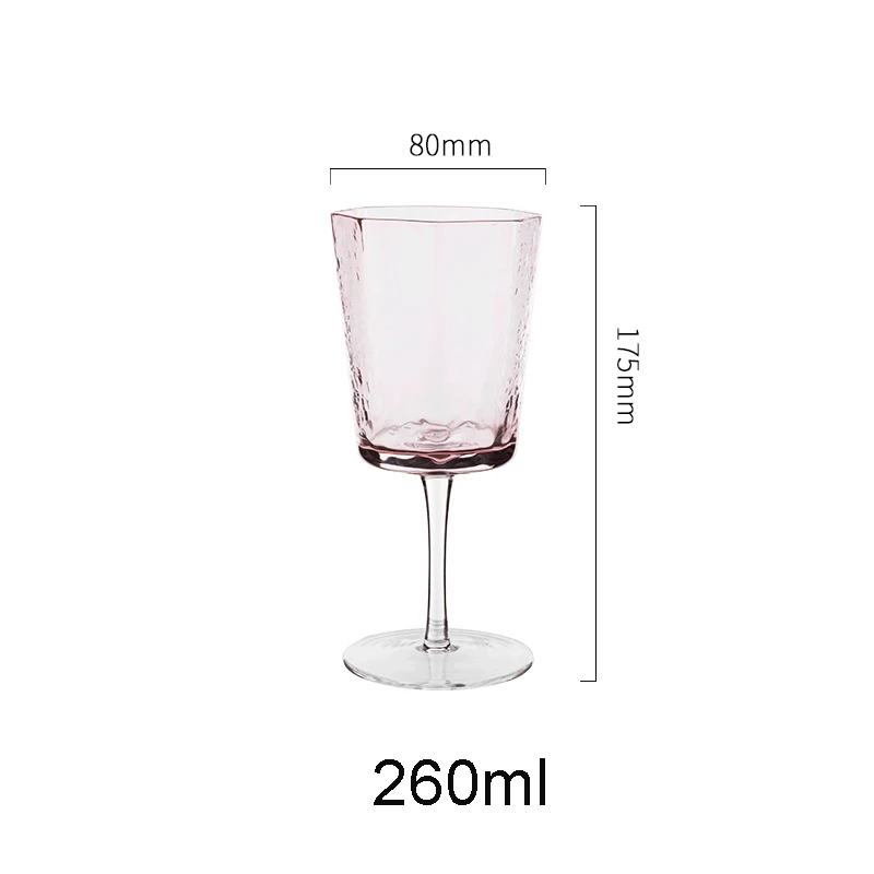 Pink 260ml Европа Бессвинцовая звезда аниса бокал для вина Бытовая цветная стеклянная чашка бокал для шампанского ручной работы Бокал для бара отеля посуда для напитков - Цвет: Pink 260ml