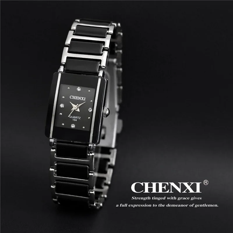 Casual Women Watch Classic Black Ceramics Bracelet Rhinestone Lady Quartz Watch Woman Man Gift Clock Lover relogio feminino  