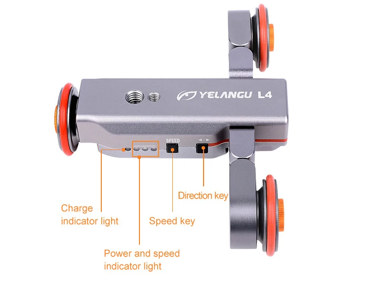 YELANGU настольная автоматическая тележка роликовый слайдер Skater Electric Autodolly с беспроводным пультом дистанционного управления для DSLR камеры мобильного телефона Vlogging