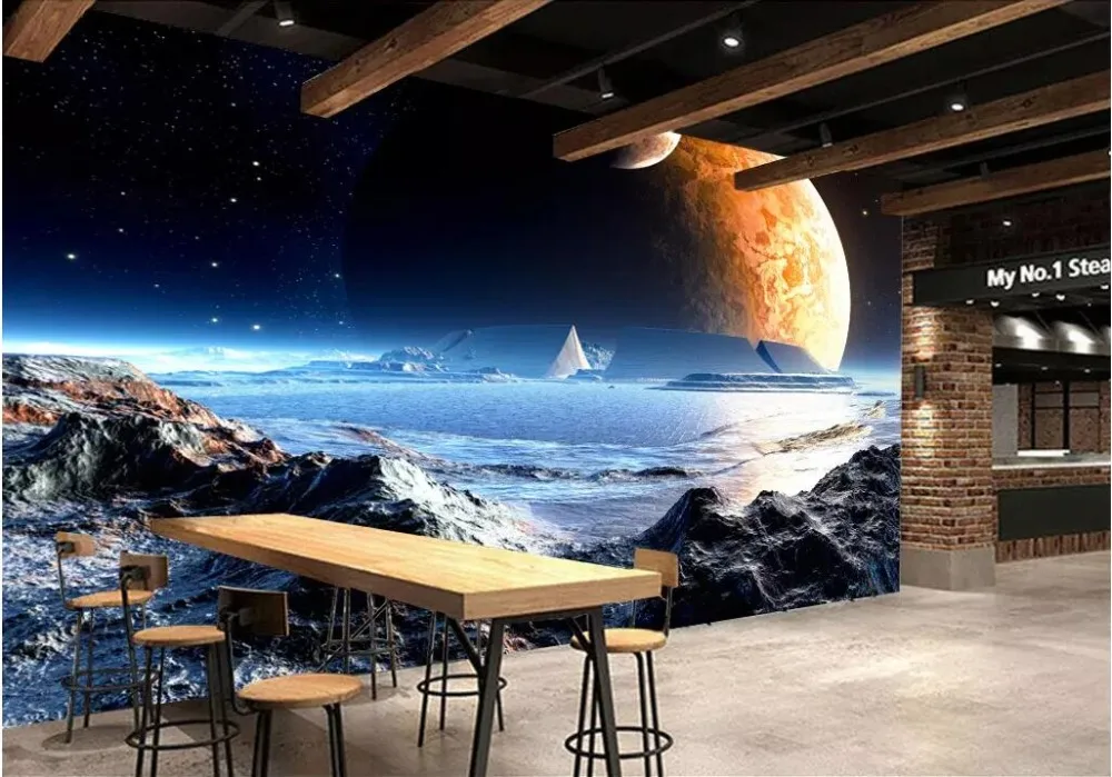Beibehang пользовательские фотообои 3D Фэнтези Вселенная Галактика Звездное небо фреска фон стены papel де parede