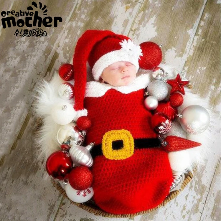 Handmade-Newborn-Photography-Props-Infant-Baby-Photo-Props-Newborn-Crochet-Outfits-Accessorie-Photographe-Christmas-Baby-Costume
