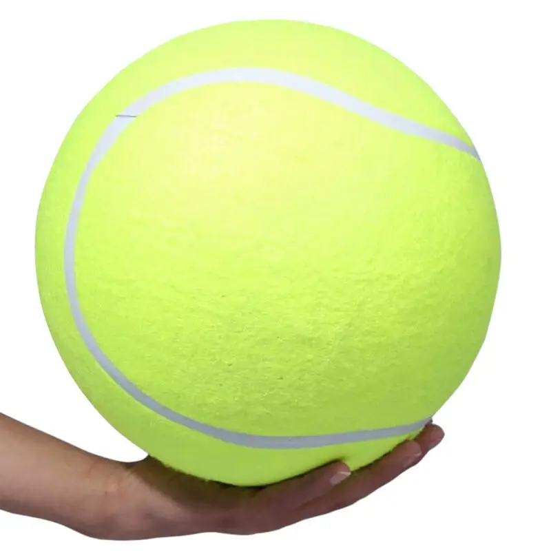 تنس الكرة كلب مضغ لعبة كبيرة نفخ تنس الكرة توقيع ميجا جامبو دمية على شكل كلب في الهواء الطلق الكريكيت PetsToys
