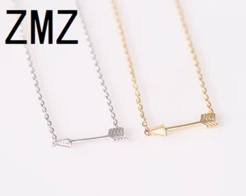 

ZMZ 30pcs/lot European/US popular gold/silver pointed arrow minimalist pendant creative party jewelry fashion gift for friends