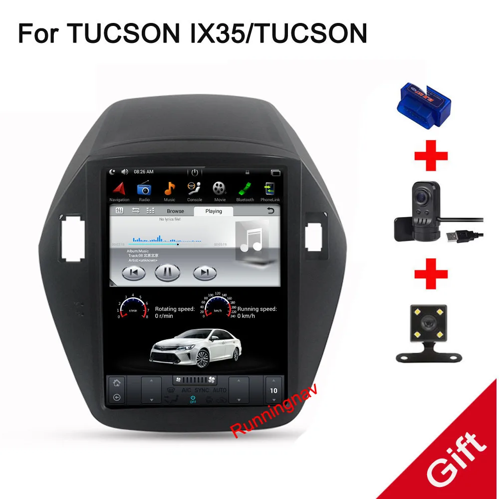 10 4 Tesla Type Android 7 1 Fit HYUNDAI TUCSON IX35 TUCSON 2009 2010 2011 2012