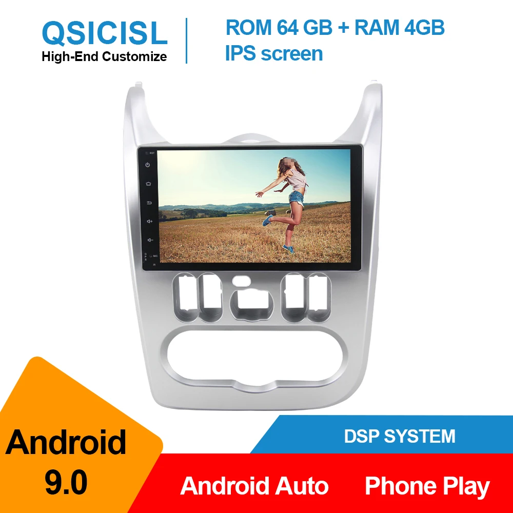 9 &quotIPS Android 0 автомобильный Радио мультимедийный плеер для Renault Duster Dacia Logan Sandero 1 din