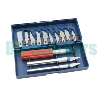 Best 13PC Graver Alloy Sharp Blade Precision Knife Set Mud Sculpture Paper Carving Knife 100set/lot