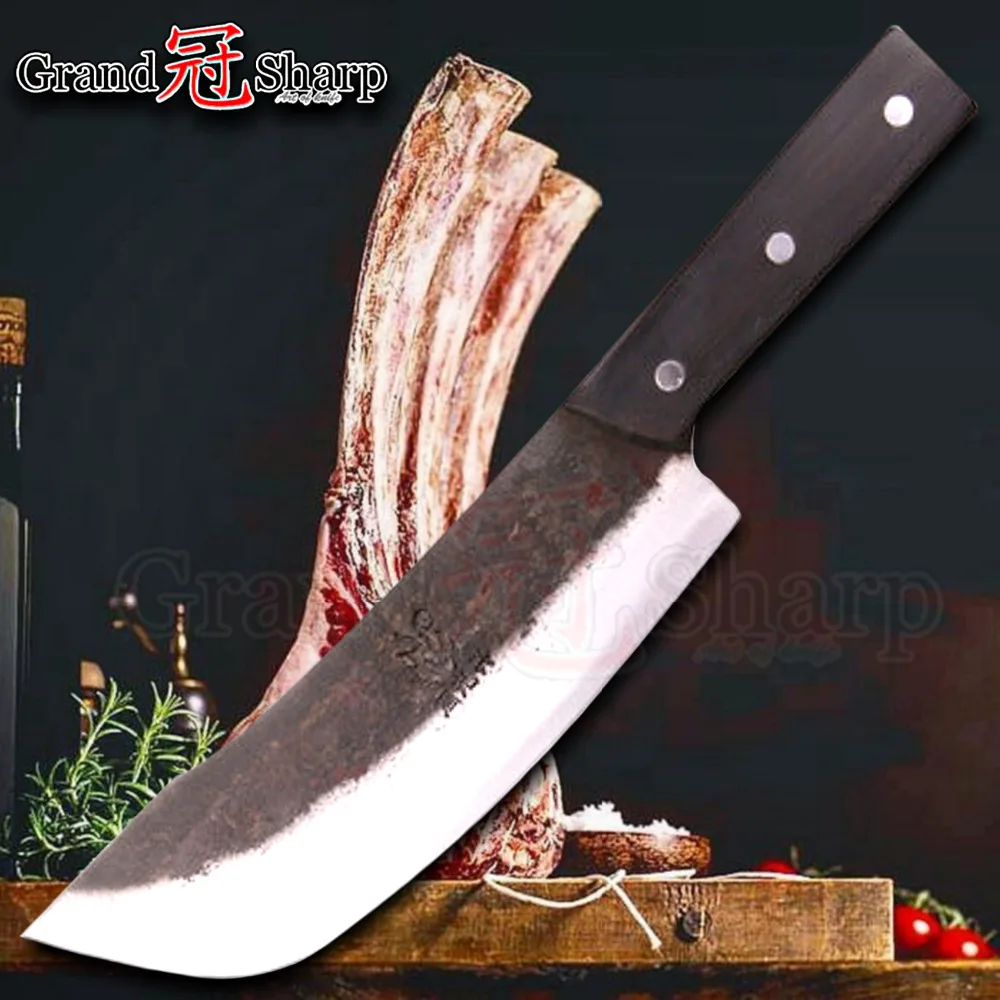 Chef Cleaver Knife Chopper Slicing Cooking Tools Handmade Kitchen Knives Traditional Chinese Style Pro Sharp Slaughter Knife NEW Chef Cleaver Knife Chopper Slicing Cooking Tools Handmade Kitchen Knives Traditional Chinese Style Pro Sharp Slaughter Knife NEW
