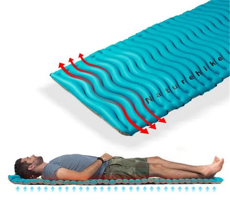 Naturehike Light Weight Outdoor Camping Mat Inflatable Outdoor Camping Mat Waterproof Sleeping Pad Picnic Folding Mattress