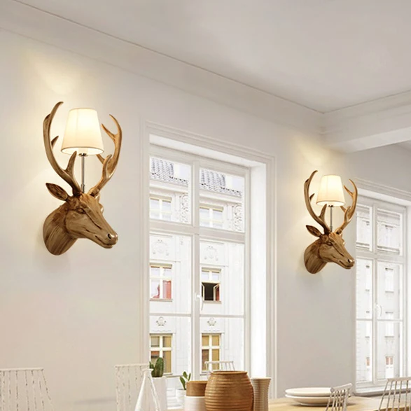 Deer Antler Wall Lamps White Black Lights Fixture Home Indoor Deer Antler Wall Lamps White Black Lights Fixture Home Indoor Lighting Restaurant Dining Room Cafes