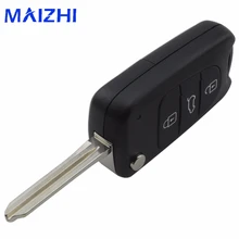 maizhi For Kia K2 For Hyundai Avante 3 Buttons Remote Folding Flid Car Key Case Cover