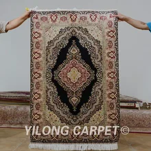 Yilong 3'x4. 5' античный Восточный четырехсезонный ковер изысканный сад ручной работы ковры персидские шелковые(0611