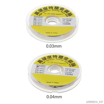 

100m Alloy Gold Molybdenum Wire Cutting Line LCD Display Screen Separator Repair