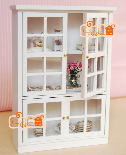 

G05-X440 children baby gift Toy 1:12 Dollhouse mini Furniture Miniature rement white Cupboard 1pcs